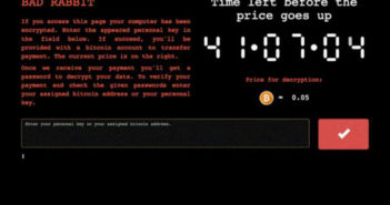 Novo ataque Bad Rabbit Ransomware similar ao GoldenEye NotPetya bad rabbit ransomware novo ataque